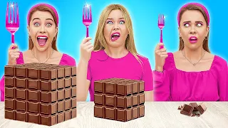 BIG VS MEDIUM VS SMALL FOOD CHALLENGE COMPILATION || Amazing Giant Sweets by 123 GO! FOOD