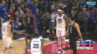 Demarcus Cousins First Points On The Warriors