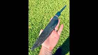 BKB: Making an Integral Damascus Kitchen Knife 🤯 #knife #making