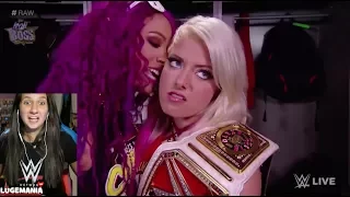 WWE Raw 9/4/17 Sasha Banks / Alexa Bliss backstage