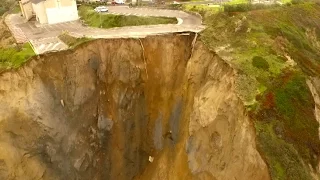 Cliff Erosion Daly City Ca. Drone Footage 2016