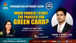 When Should I Start The Process For Green Card | Attorney Show | Immigration | TVASIATELUGU