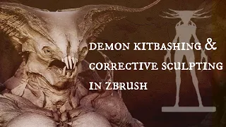 Creature & Character sculpting in Zbrush with the Demon 3D model pack Part 1