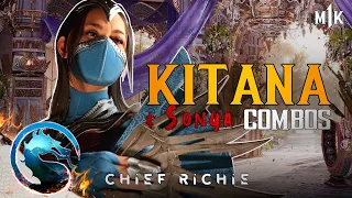 Easy & ADVANCED Kitana (Sonya Kameo) Combos Tutorial - Mortal Kombat 1