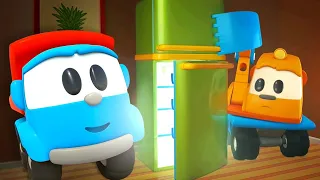 Leo the Truck & a flashlight. Funny stories for kids. Cars & toys. Leo the Truck cartoons for kids.