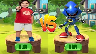 Tag with Ryan vs Sonic Dash - Combo Panda vs Metal Sonic All Characters Unlocked All Bosses Zazz Egg