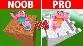 Minecraft Peppa Pig NOOB vs PRO: SAFEST SECURITY TOWER BUILD CHALLENGE
