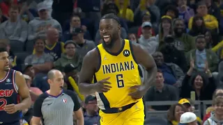 Lance Stephenson Does the Guitar Dance After Fooling James Harden By Street Ball Moves !