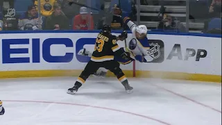 Brad Marchand destroys Rasmus Dahlin with hit 10/22/21