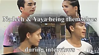 Nadech & Yaya being themselves during interviews