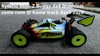 Kyosho Mini-Z Buggy 4x4 brushless some runs @ home track April 2020 #1