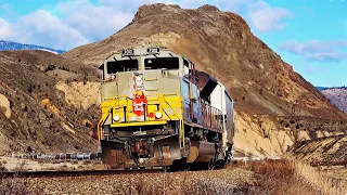 CPKC & CN TRAINS WORK THE THOMPSON CANYON IN CANADA’S DESERT!