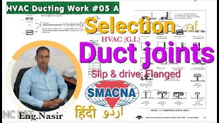 40-HVAC(G.I.)duct joint slip & drive, companion steel flange method using SMACNA standards