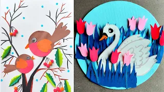 DIY Simple Paper Craft | Bird Crafts | Beginner Art |Swan Craft | Wall Decor | Craftmerint