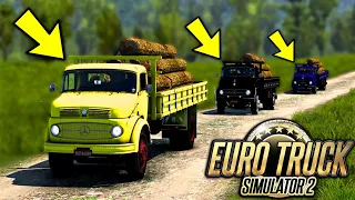 COMBOIO DE MERCEDES L 1111 CARREGADO DE MADEIRA! - EURO TRUCK SIMULATOR 2 + G920