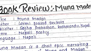 Book Review | Book Review- Muna Madan | Book Review of Muna Madan | Best Movie you must watch