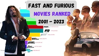 Fast and furious movies ranked of all time (2001 - 2023) | all 11 fast and furious movies ranked