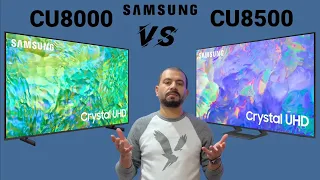 Samsung TV CU8000 VS CU8500 2023 بختصار اهم الاختلافات بين تلفزيونات سامسونج هل الفرق كبير 🤔