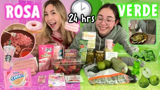 24 HORAS COMIENDO ROSA Y VERDE- Emilyn