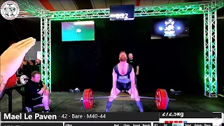 Mael Le Paven 2023 powerlifting World Record – deadlift 272.5 kg (M1 -82,5kg)