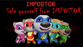 IMPOSTOR BATTLE😡~🚀🚀Talking Tom Hero Dash- AMONG US FUNNY