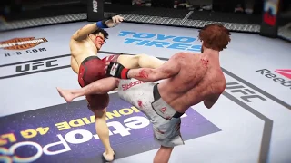 Chuck Norris vs. Jackie Chan (EA Sports UFC 3) - CPU vs. CPU - Crazy UFC 👊🤪