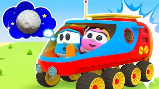 Leo the Truck & Flight to the moon! Car cartoons full episodes & Learning baby cartoons for kids.