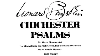 [Full Score] Bernstein - Chichester Psalms (for boy treble, choir and orchestra)