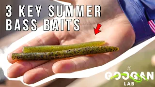 TOP 3 SUMMER time BASS BAITS! ( BASS FISHING TIPS )