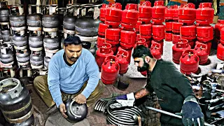 Very Interesting LPG Cylinder Manufacturing Process | How to make Gas Cylinder in Factory