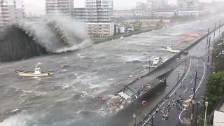 Scariest Tsunami And Wave Moments Ever Caught On Camera !