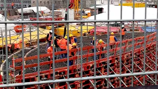 S21 Baustellen Update : R4 wurde heute betoniert beim Neubau der Bahnsteighalle in Stuttgart Teil 1