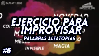 EJERCICIO para IMPROVISAR RAP | Base de RAP / TRAP DOBLE TEMPO | (Palabras Aleatorias) #6