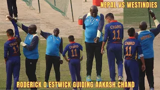 Nepal Cricket Team Training for T20 Series with West Indies|Roderick O Estwick Guiding Aakash Chand