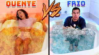 QUENTE VS FRIO MUITO INSANO!! - ELE PASSOU MAL! - DEU RUIM!