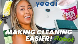 FAVORITE CLEANING PRODUCTS HAUL | yeedi vac Robot Vacuum vs Roomba 694 Comparison + Amazon Favorites