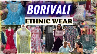 बोरिवली मार्केट मुंबई- BORIVALI STREET MARKET | Trendy Ethnic Wear Market | Street Shopping