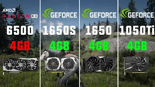 RX 6500 XT vs GTX 1650 SUPER vs GTX 1650 vs GTX 1050 Ti Test in 8 Games