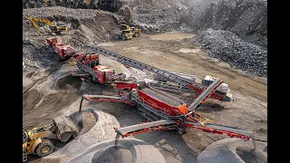 Ensemble de concassage complet Terex Finlay chez nos partenaires de Carrière Mont Saint-Hilaire