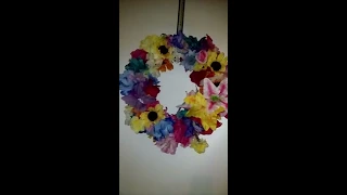 Dollar Tree Spring wreath.