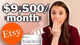 HOW I MAKE $9,500 PER MONTH ON ETSY 💰 | How to make money online | Work from home in 2024