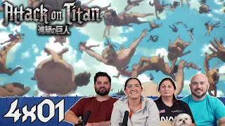 Attack on Titan 4x01 Group Reaction | "The Other Side of the Sea"