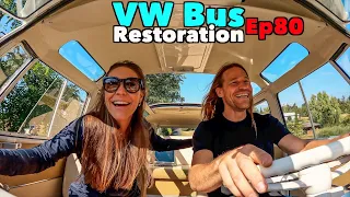 VW Bus Restoration - Episode 80 - FIRST DRIVE! | MicBergsma