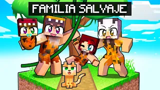 ¡FAMILIA SALVAJE en MINECRAFT 💖👨‍👩‍👧🦁 FAMILIAS vs FAMILIAS -FranciscoGames