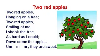 NURSERY RHYME    TWO RED APPLES