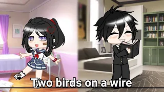 {🐦}°•Two birds on a wire•°{🔪}Gacha Club(❤Yandere simulator 🔪)ft:Taro and Hanako