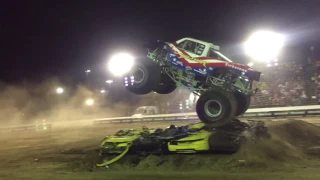 7/27/17 Darron Schnell driving Bigfoot monster truck freestyle in Orange County, CA