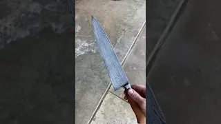 Revealing the pattern in a Damascus chefs knife