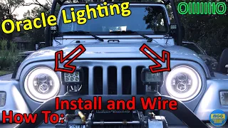 D.I.Y. - How To Install And Wire LED Halo Projector Headlights On A Jeep Wrangler