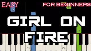 GIRL ON FIRE [ HD ] - ALICIA KEYS | SLOW & EASY PIANO